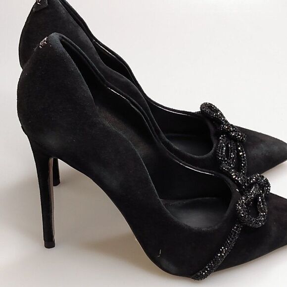 Sam Edelman Deela Pump Black Suede Heels Size 7 - Picture 5 of 16